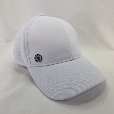 GAIAM Baseball Cap Hat Womens One Size Adjustable Hook & Loop Laser Cut White