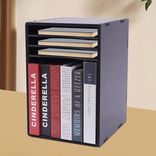Vertical Desktop Sorter, 11 Compartment, Black, Letter-size Shelves, Durable Lam