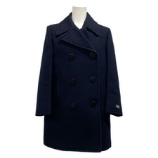PRADA - P656QE Dark Navy Wool, Polyamide Women's Coat