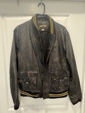 John Varvatos Star USA Leather Varsity/Motorc...