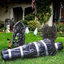 Halloween Scary Decorations Corpse Dead Victim Props 60" Hanging Black