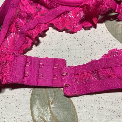LA SENZA So Free Hello Sugar Bra Sz 32A Pink Lace PushUp Racerback Opt.      BB - Picture 9 of 12