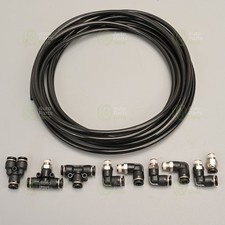 For Turbo Wastegate Solenoid Push Lock Boost Vacuum 15ft Line Fitting Kit