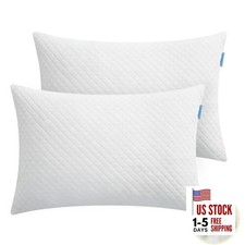 Memory Foam Toddler Pillow Pack of 2,20X14' Kids Pillow with Standard White 2