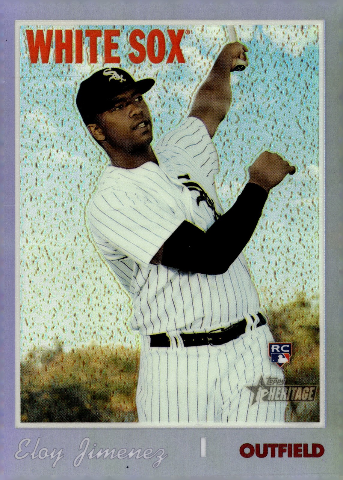2019 Topps Heritage #THC-516 Eloy Jimenez Chrome Purple Refractor