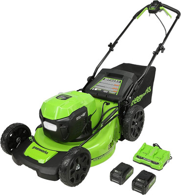 48V (24V X 2) 21'' Brushless Cordless (Self-Propelled) Lawn Mower (LED Headlight)