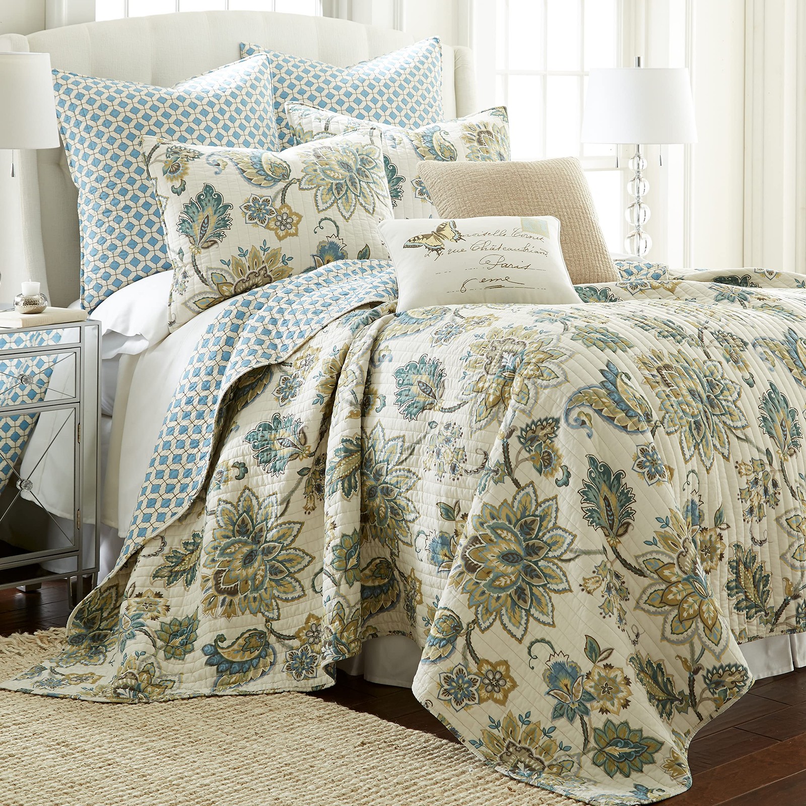 - King/cal King Quilt 106x92in. + Two King Pillow ...