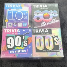 Trivia Card Game Lot of 4 Decades 1980 1990 2...