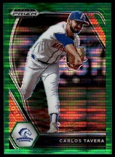 2021 Panini Prizm Draft Picks #PDP137 Carlos Tavera Green Pulsar Prizm