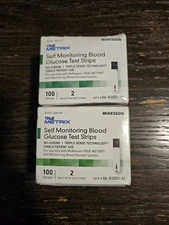 McKesson True Metrix Diabetic Test Strips 100 ct (2 boxes-200 total) Exp 10/2025