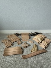 BRIO Wooden Train Track Lot Brio Compatible Straight Curved Switch Pieces