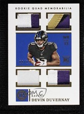 2020 Panini Encased Rookie Quad Memorabilia Gold 9/25 Devin Duvernay #RQ-20 0c3