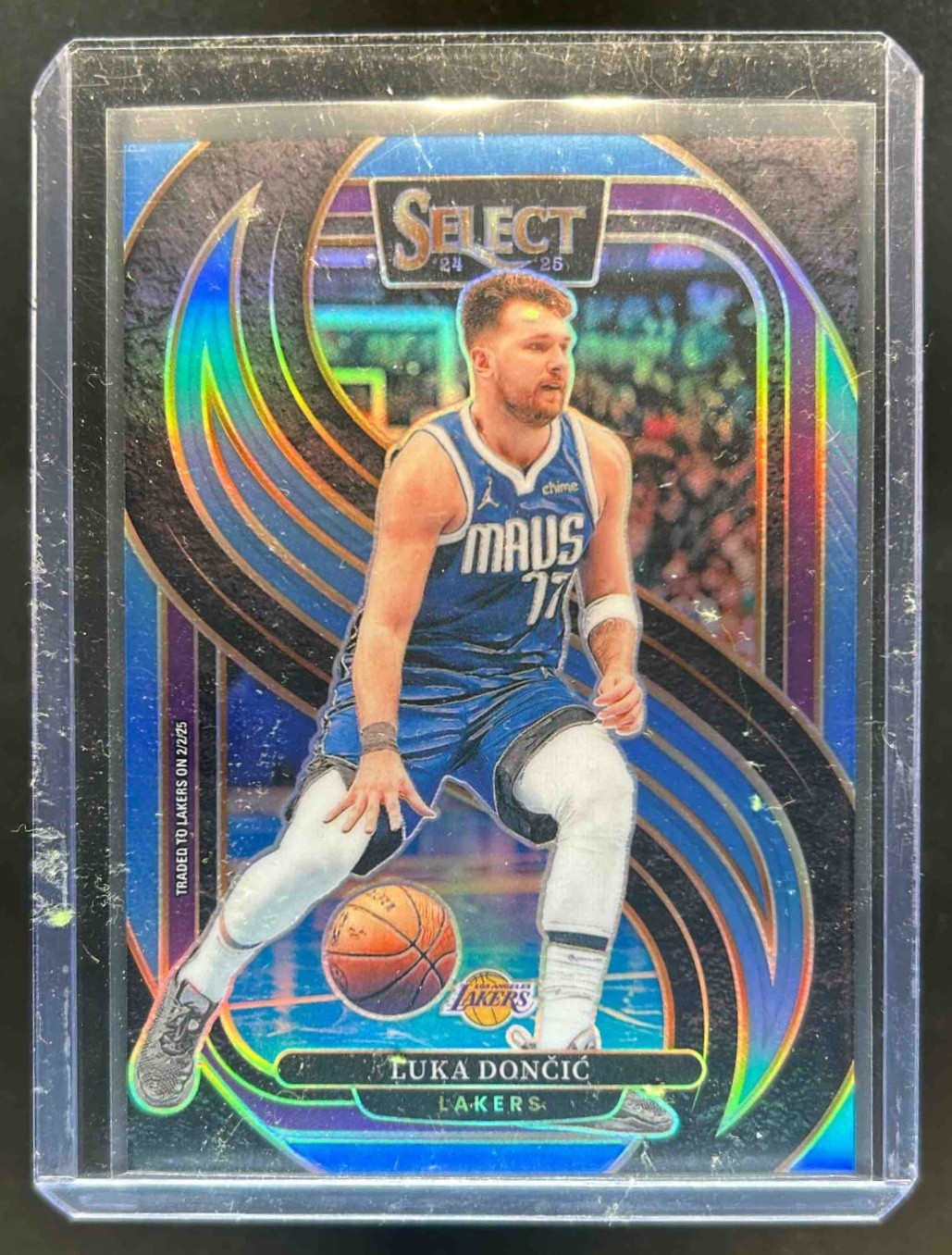 2024-25 Select Luka Doncic Premier Light Blue Prizm #123/299 Lakers