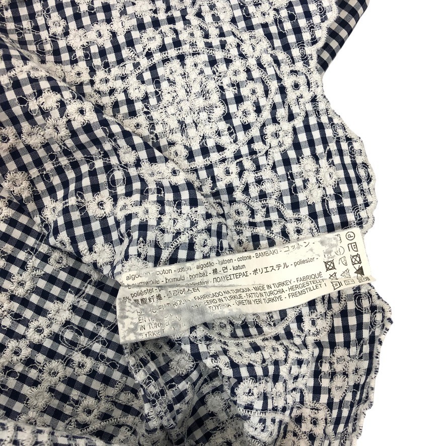 Zara Gingham Plaid Print Embroidered Tank Top Shirt Size M Western Cowgirl Boho thumbnail 9