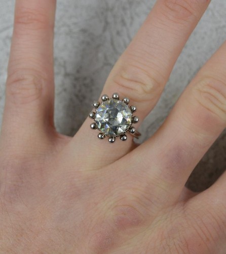 Unglaublicher Statement-Ring 4,75 kt Rosenschliff Diamant Platin - Bild 4 von 18