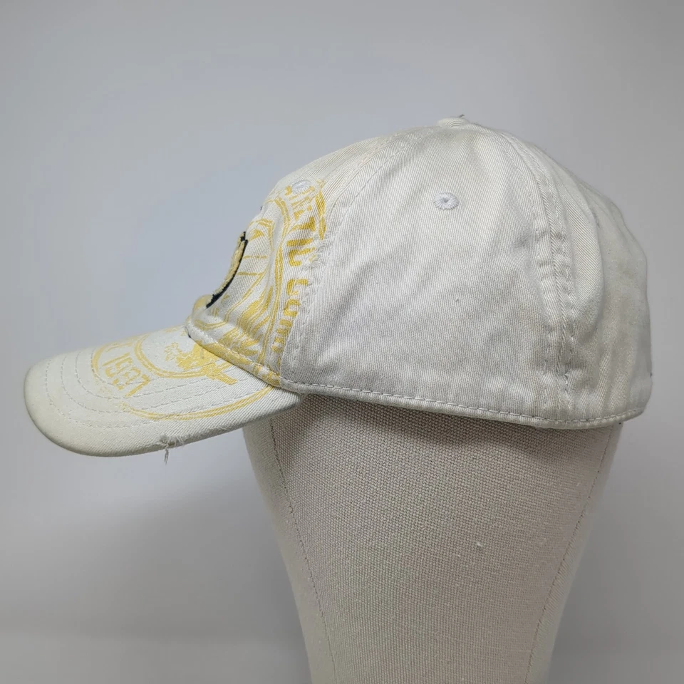 Gorra de béisbol Aeropostale ajustada blanca mediana bordada orificios de ventilación Foto 3 de 4