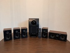 Auna 5.1 Channel Surround Sound Speaker System w/ Subwoofer  Remote