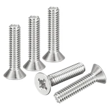 #8-32x3/4" Flat Head Machine Screws -30pcs -304 Stainless Steel -Silver