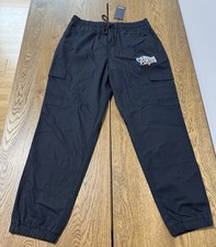 True Religion Ripstop Cargo Jogger Pants Mens sz M Jet Black Pockets 700755 NWT