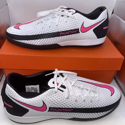 Nike Phantom GT Academy IC White/Pink Blast-Black Indoor Soccer Turf Mens Sz 12