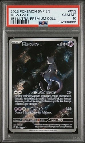 Pokemon 2023 Mewtwo 052 Black Star Promo 151 Ultra Premium Collection PSA 10