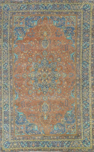 Over-Dyed Living Room Area Rug 6x9 Rust Wool Hand-knotted Vintage Classic Carpet