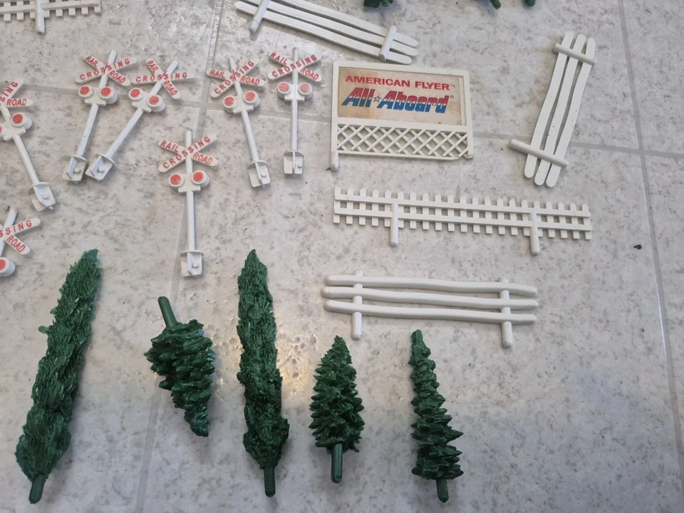 AMERICAN FLYER ALL ABOARD S GAUGE PAINEL CÊNICO ACESSÓRIO Placa de Árvores LOTE - Imagem 3 de 4