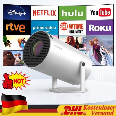 Mini Smart Beamer Full HD 1080P 180°Dreh Portable Projector 4K Videoprojektor DE