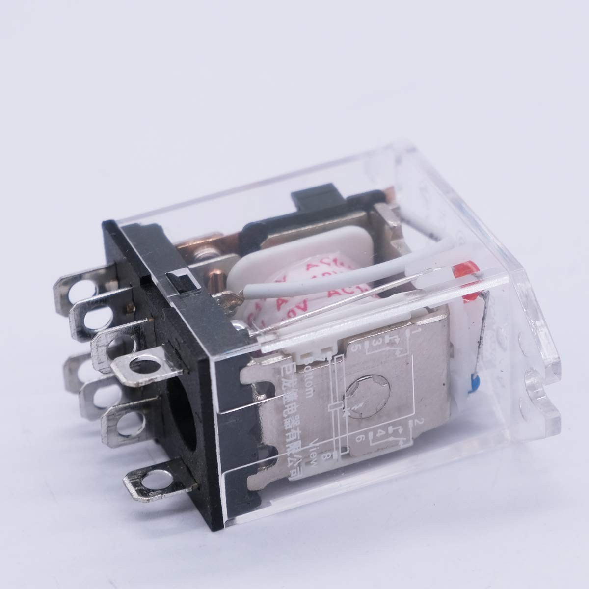 2PCS JQX-13F-DZ AC110V 8-Pin 10A DPDT Power Relay with LED Indicator