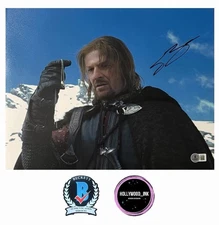 SEAN BEAN SIGNED 11x14 LORD OF THE RINGS PHOTO BECKETT BV18539