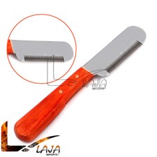 CUCHILLO PELAR MASCOTAS GATO PERRO ASEO PEINE PELO ACERO INOXIDABLE