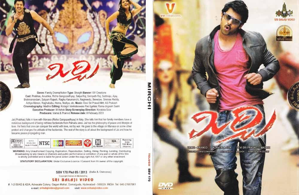 Mirchi Movie Prabhas Love Songs Prabhas Darling Movie Mirchi
