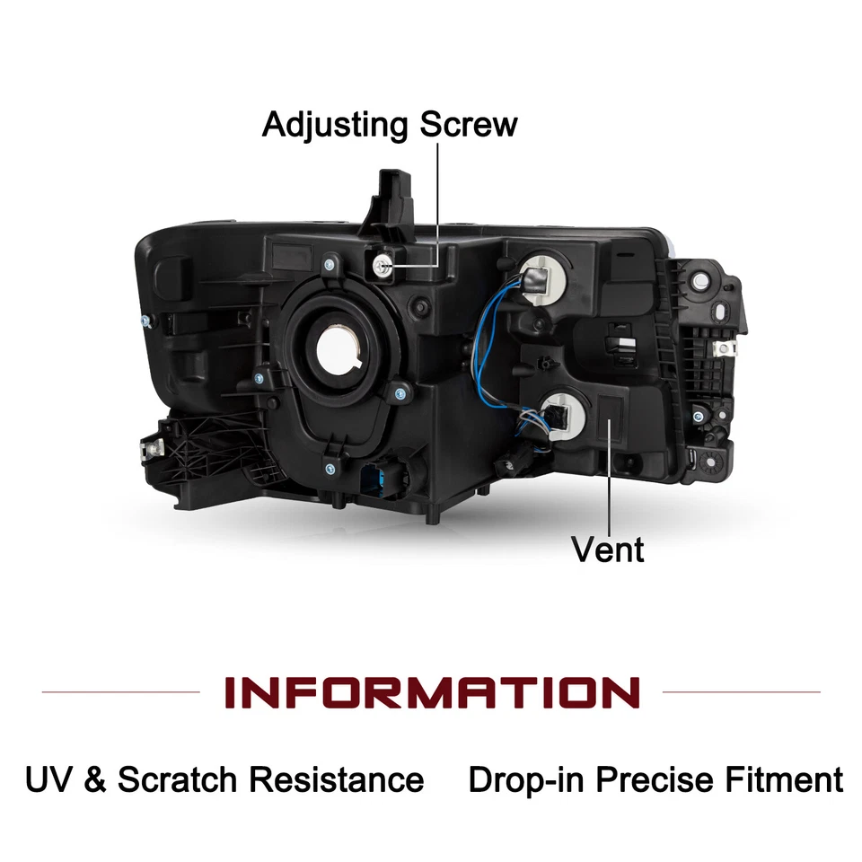 Halogen Headlight For 2013-2019 Ford Flex With Bulb Left+Right Pair DA8Z13008C Foto 4 de 4