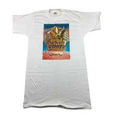 VTG NEW 1974 Blazing Saddles Movie Promo Premier T-Shirt White • USA • Medium