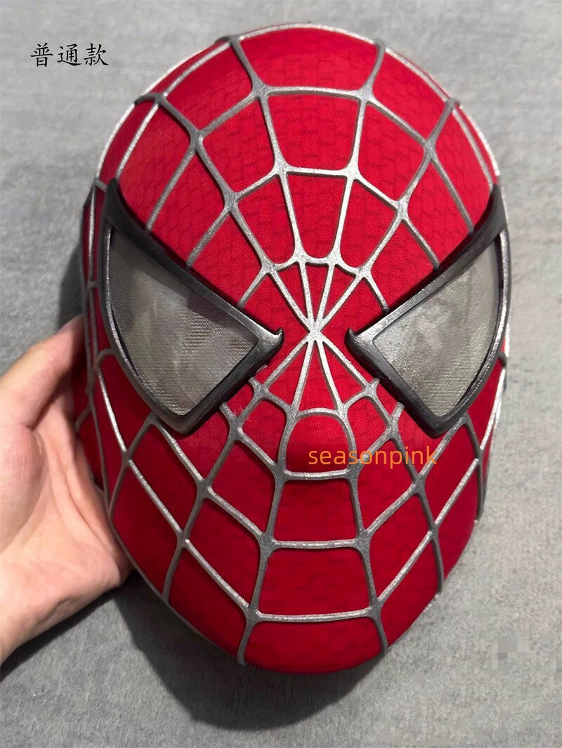 1/1 Spider-Man Cosplay Mask Red SpiderMan Helmet Wearable