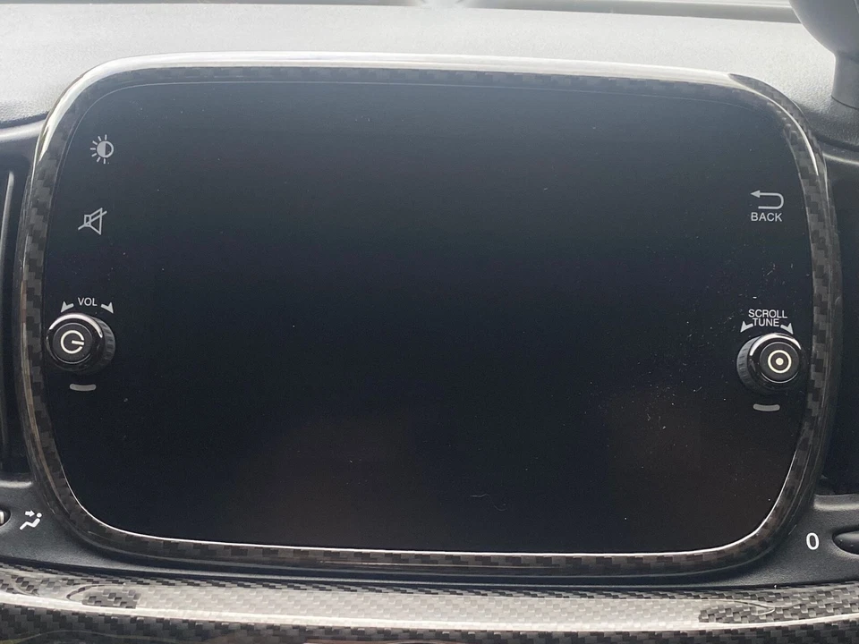 For Abarth 500 Screen Surround Trim Cover 7” - Genuine Carbon Fibre 595 Fiat - Image 2 of 3