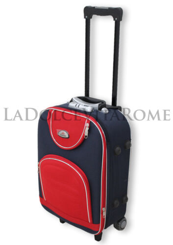 VALIGIA BAGAGLIO A MANO ULTRALEGGERO TROLLEY RYANAIR EASY JET 2 RUOTE LOW COST - Foto 8 di 16