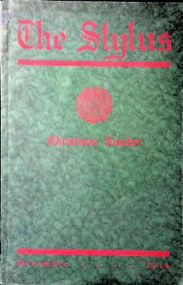 The Stylus December 1923 Christmas Number Magazine Stivers Dayton OH School    