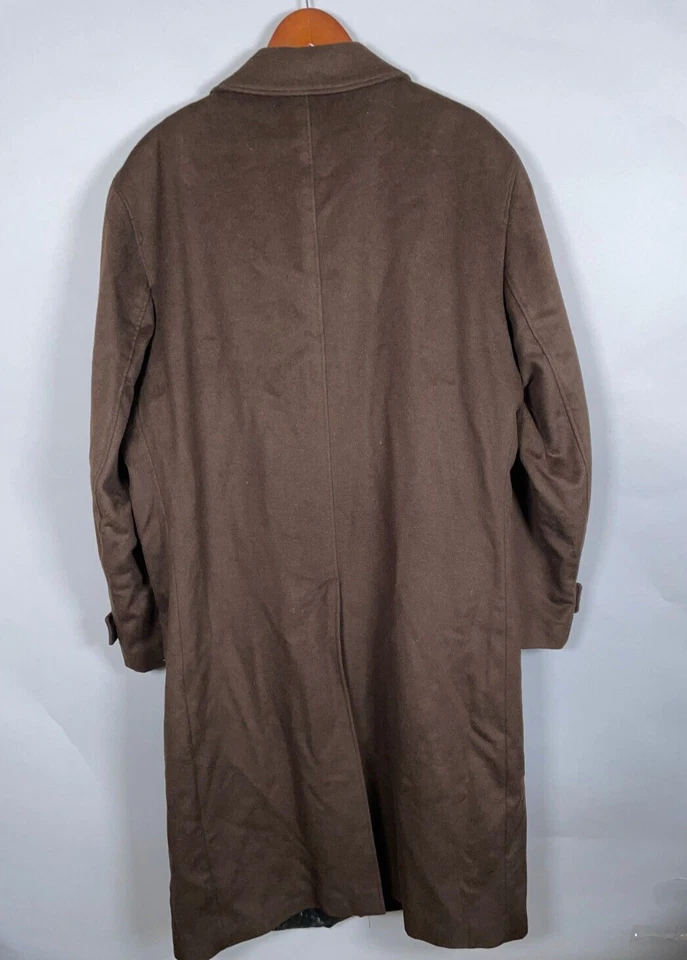 Abrigo largo de lana de cachemir de colección para hombre 48 largo marrón Pronto Moda Lana Lux Foto 2 de 4