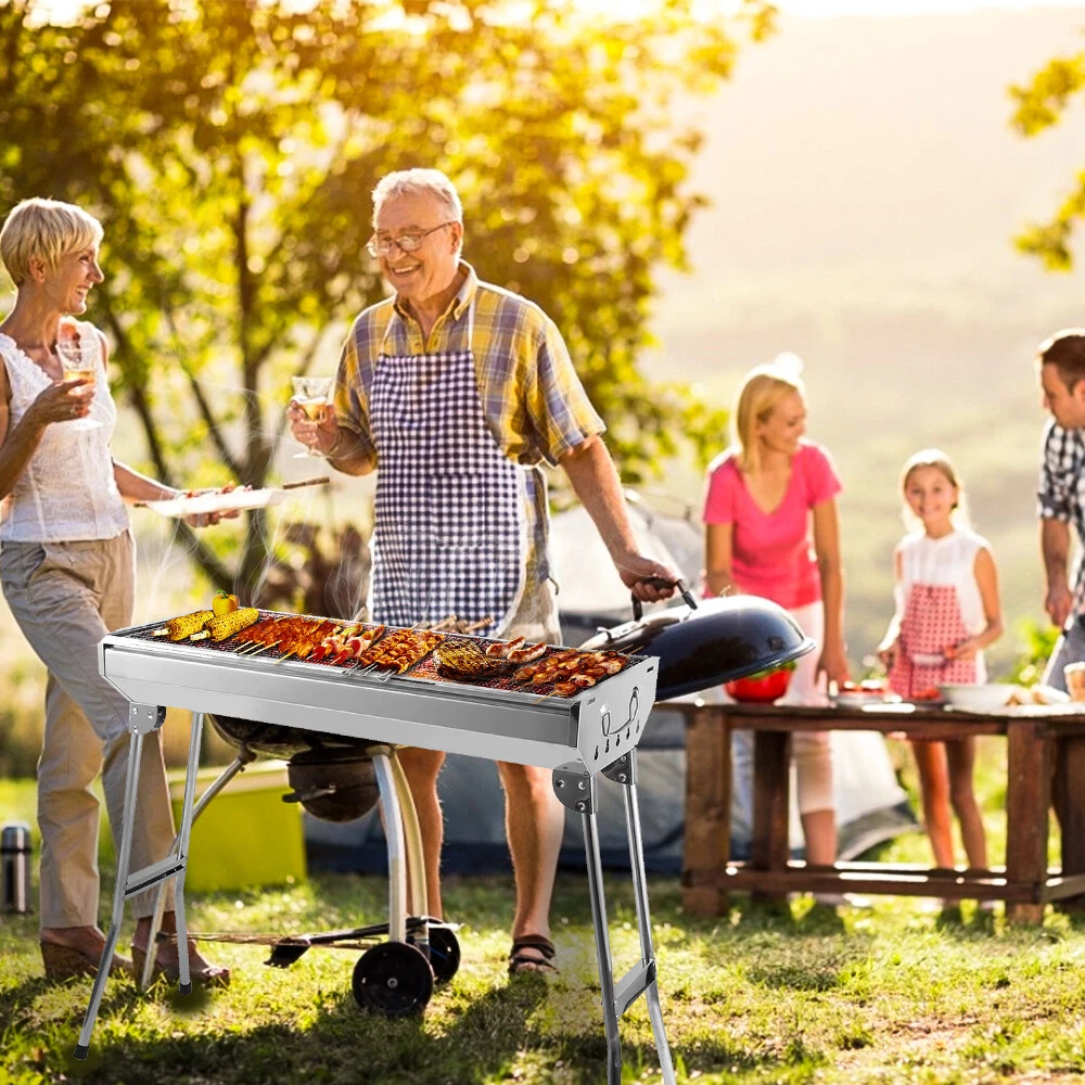 Folding portable 2025 charcoal grill