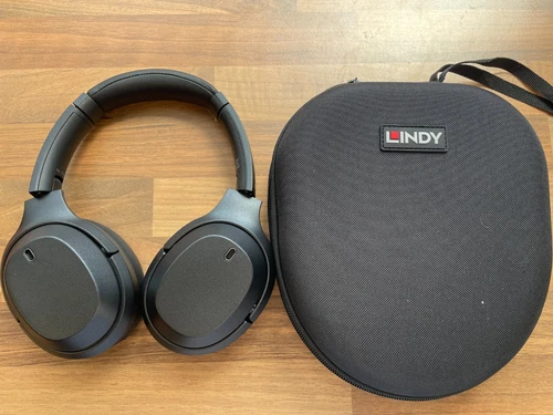 Lindy BNX-80 Wireless Bluetooth Headphones Active Noise Cancelling, Black