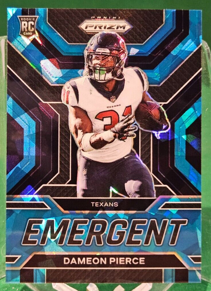 2022 Prizm /99 Blue Cracked Ice DAMEON PIERCE #15 Emergent Rookie