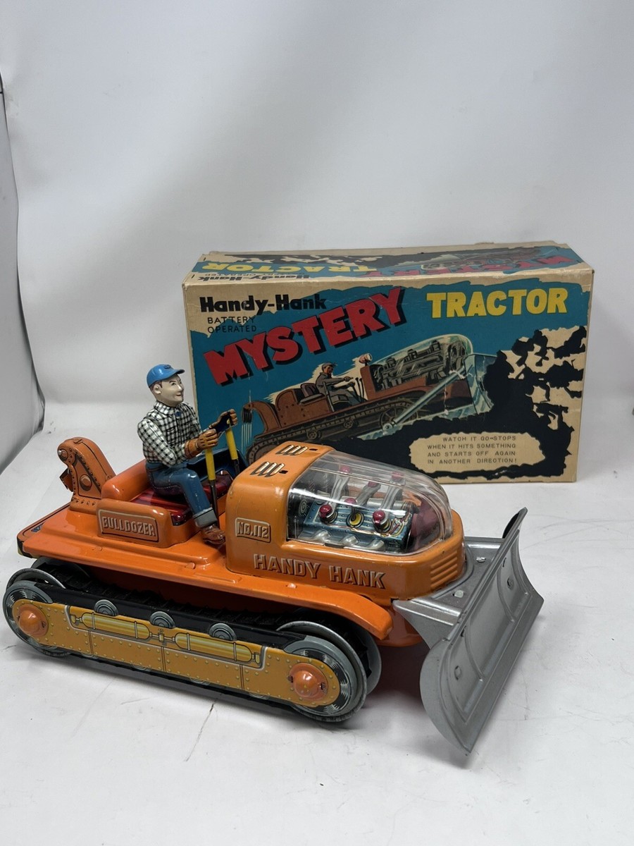 Vintage NOMURA Japan Tin Litho Toy Handy Hank Bulldozer Vintage NOMURA Japan Tin Litho Toy Handy Hank Bulldozer