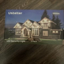 Ustellar 55W LED Outdoor Security Light Wall Switch Waterproof 5500LM Flood Lamp