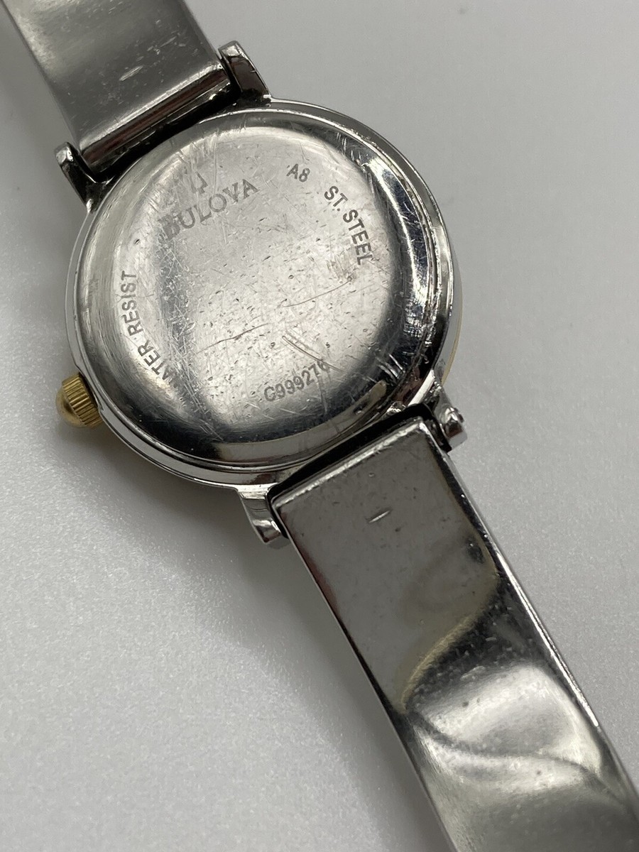 Bulova C999276 Ladies Stainless Steel Crystal Bezel Bracelet  display picture 3