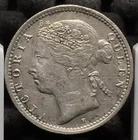 STRAITS SETTLEMENTS 1900 H 10 CENTS Silver 0.800 KM11 low mintage