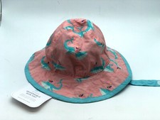 Pottery Barn Kids New Reversible Whale Bucket Hat Pink Blue Baby Girl 3-6 M