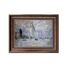 Claude Monet La regata delle barche ad Argenteuil stampa quadro vintage retrò con cornice