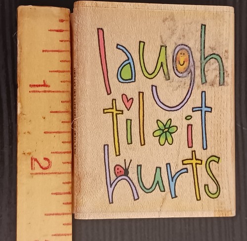 Inkadinkado Sue Dreamer Laugh Til It Hurts Rubber Stamp MADE IN USA - Picture 9 of 14