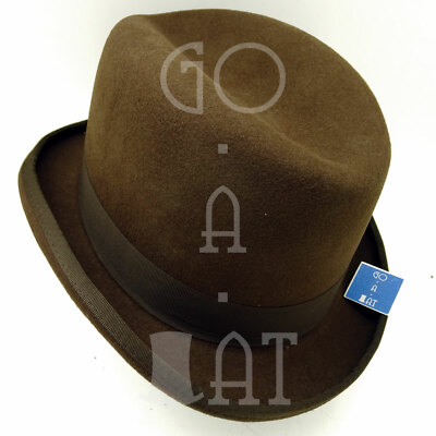 CLASSIC Wool Felt Men Homburg Hat Fedora Gutter Crown Topper